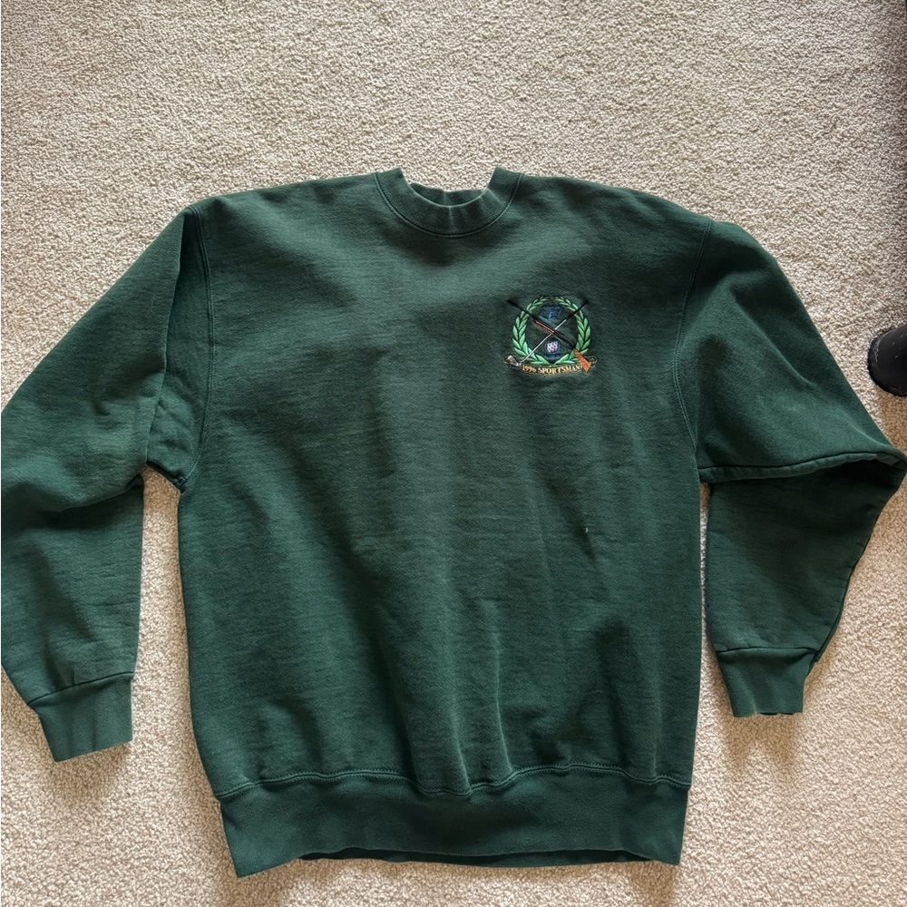 Fruit of the Loom Dark Green Crewneck Sweater